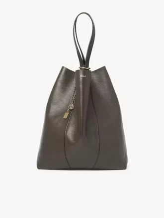 Grand sac cabas Chloé Spin en cuir grainé
