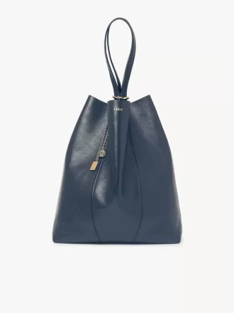 Grand sac cabas Chloé Spin en cuir grainé