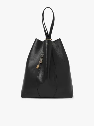 Grand sac cabas Chloé Spin en cuir grainé