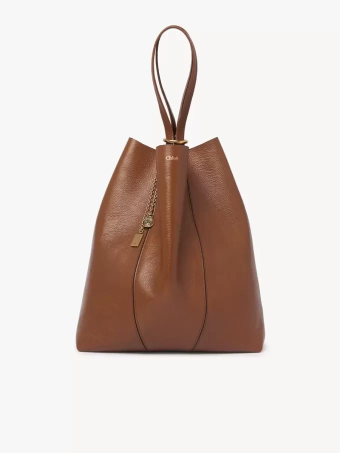 Grand sac cabas Chloé Spin en cuir grainé Grand sac cabas Chloé Spin en cuir grainé