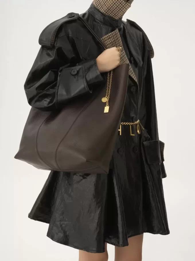 Grand sac cabas Chloé Spin en cuir grainé Grand sac cabas Chloé Spin en cuir grainé