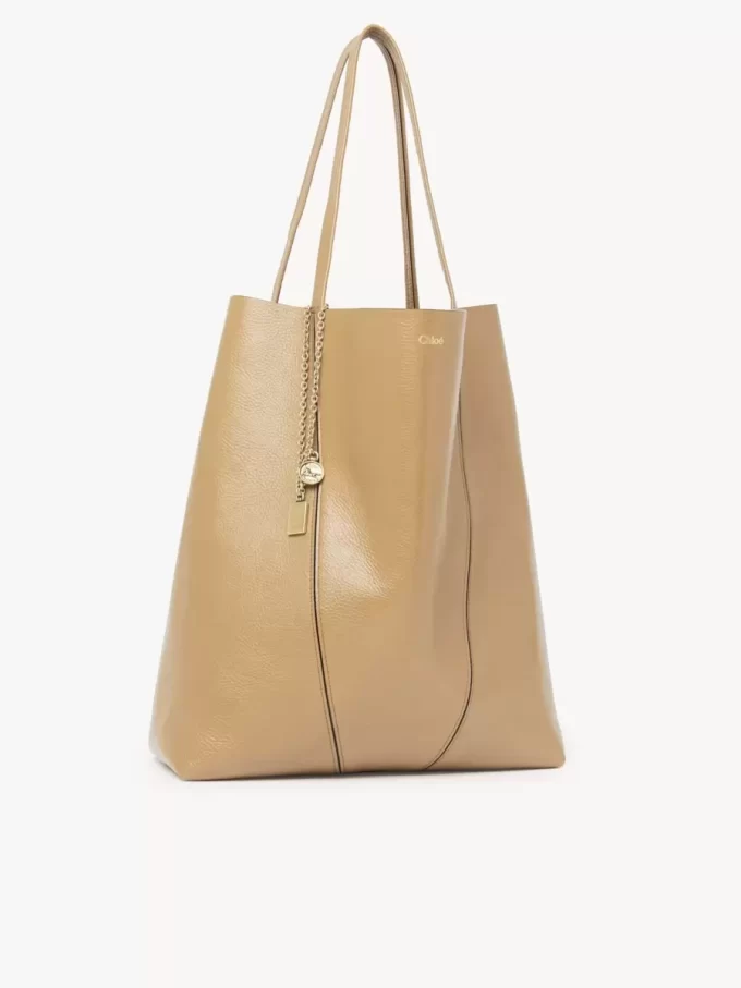 Grand sac cabas Chloé Spin en cuir grainé Grand sac cabas Chloé Spin en cuir grainé