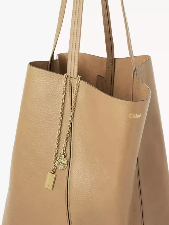 Grand sac cabas Chloé Spin en cuir grainé Grand sac cabas Chloé Spin en cuir grainé