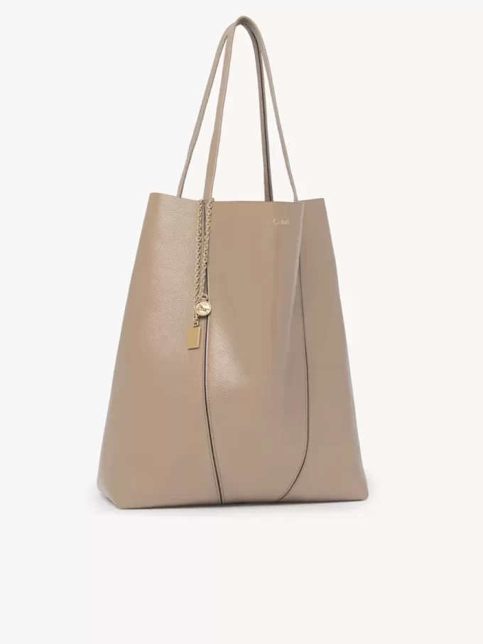 Grand sac cabas Chloé Spin en cuir grainé Grand sac cabas Chloé Spin en cuir grainé
