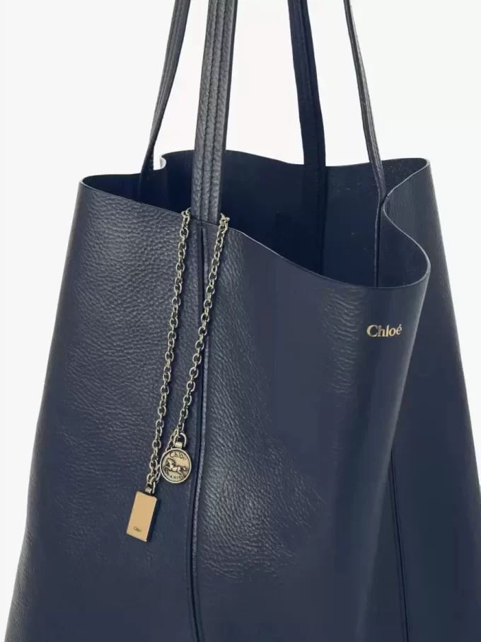 Grand sac cabas Chloé Spin en cuir grainé Grand sac cabas Chloé Spin en cuir grainé