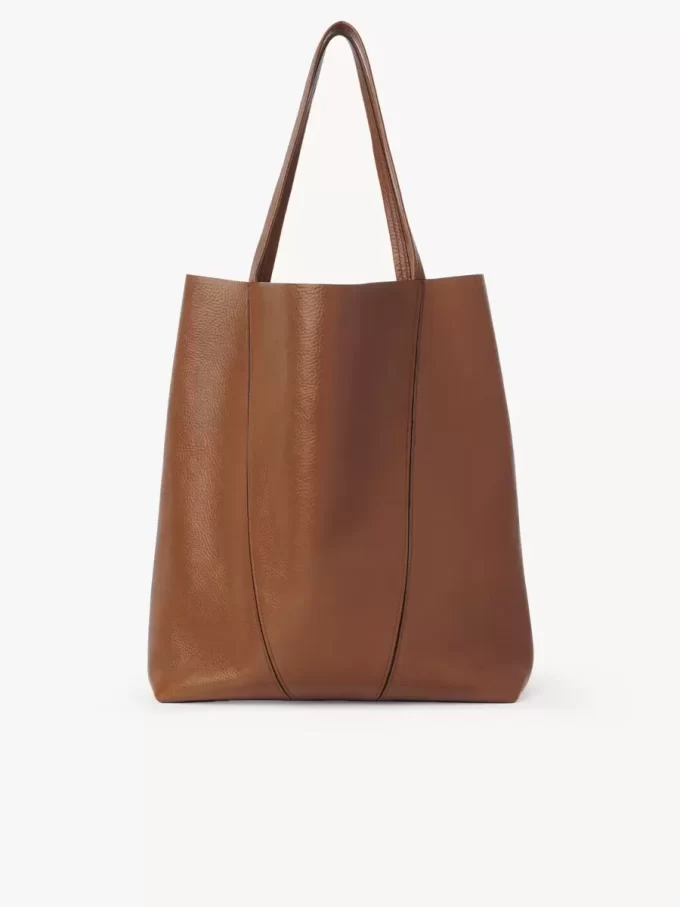 Grand sac cabas Chloé Spin en cuir grainé Grand sac cabas Chloé Spin en cuir grainé