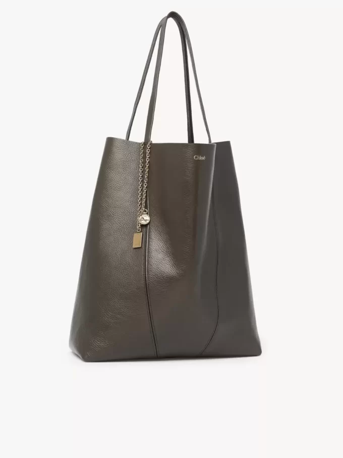 Grand sac cabas Chloé Spin en cuir grainé Grand sac cabas Chloé Spin en cuir grainé