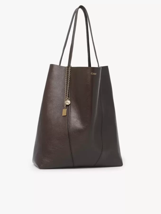 Grand sac cabas Chloé Spin en cuir grainé Grand sac cabas Chloé Spin en cuir grainé