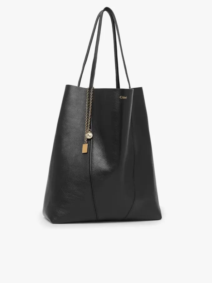 Grand sac cabas Chloé Spin en cuir grainé Grand sac cabas Chloé Spin en cuir grainé
