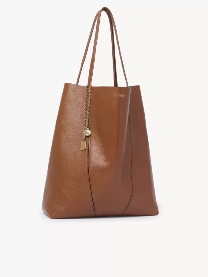 Grand sac cabas Chloé Spin en cuir grainé Grand sac cabas Chloé Spin en cuir grainé