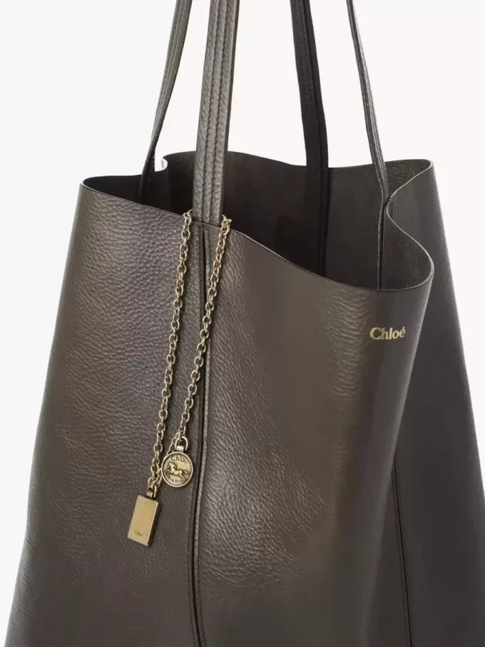 Grand sac cabas Chloé Spin en cuir grainé Grand sac cabas Chloé Spin en cuir grainé