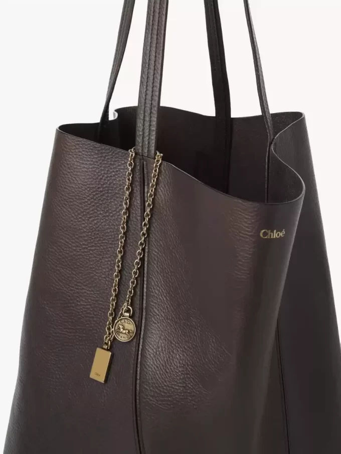 Grand sac cabas Chloé Spin en cuir grainé Grand sac cabas Chloé Spin en cuir grainé