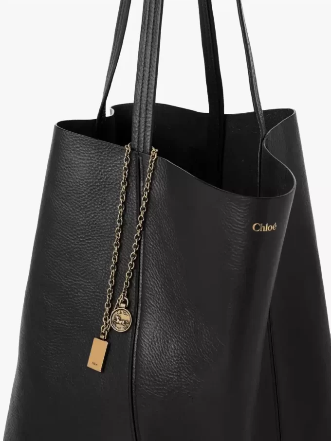 Grand sac cabas Chloé Spin en cuir grainé Grand sac cabas Chloé Spin en cuir grainé