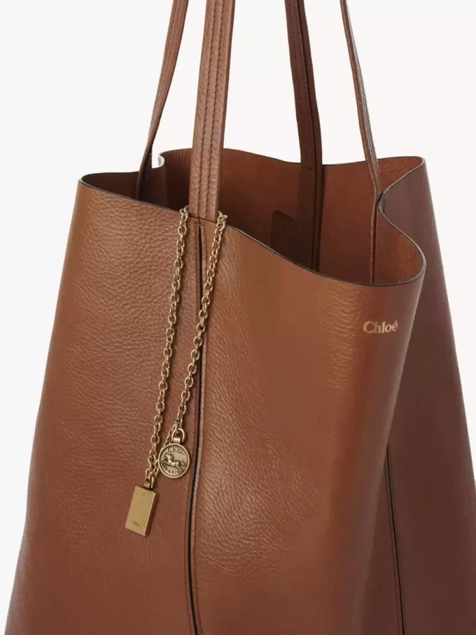 Grand sac cabas Chloé Spin en cuir grainé Grand sac cabas Chloé Spin en cuir grainé