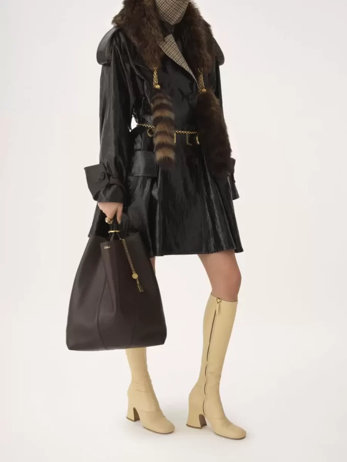Grand sac cabas Chloé Spin en cuir grainé Grand sac cabas Chloé Spin en cuir grainé