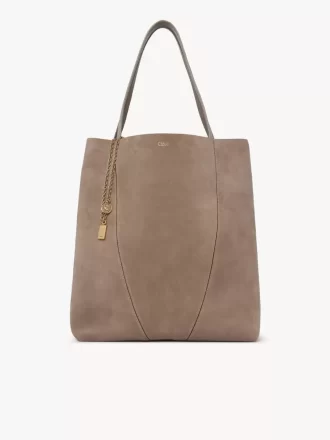 Grand sac cabas Chloé Spin en cuir suédé