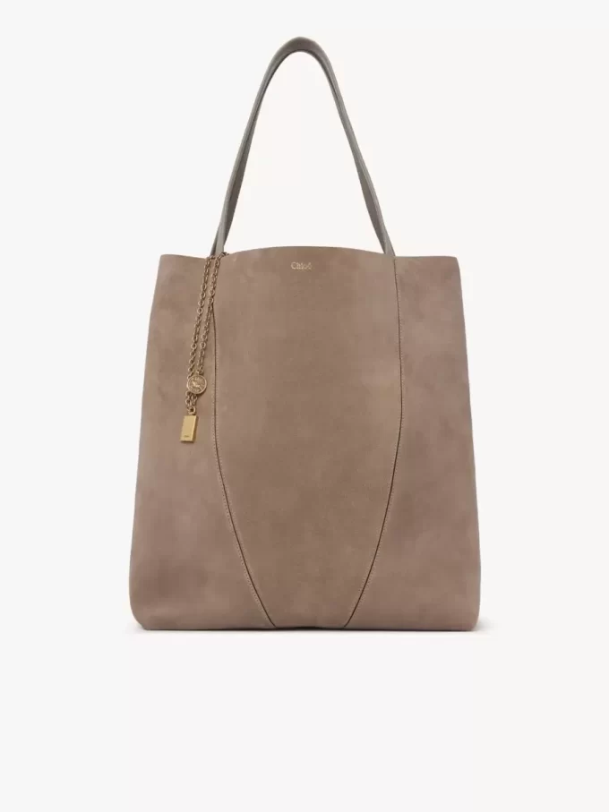 Grand sac cabas Chloé Spin en cuir suédé Grand sac cabas Chloé Spin en cuir suédé