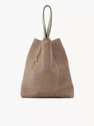 Grand sac cabas Chloé Spin en cuir suédé