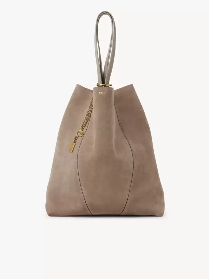 Grand sac cabas Chloé Spin en cuir suédé Grand sac cabas Chloé Spin en cuir suédé