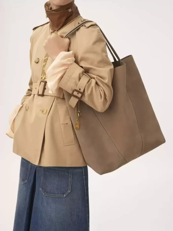 Grand sac cabas Chloé Spin en cuir suédé Grand sac cabas Chloé Spin en cuir suédé