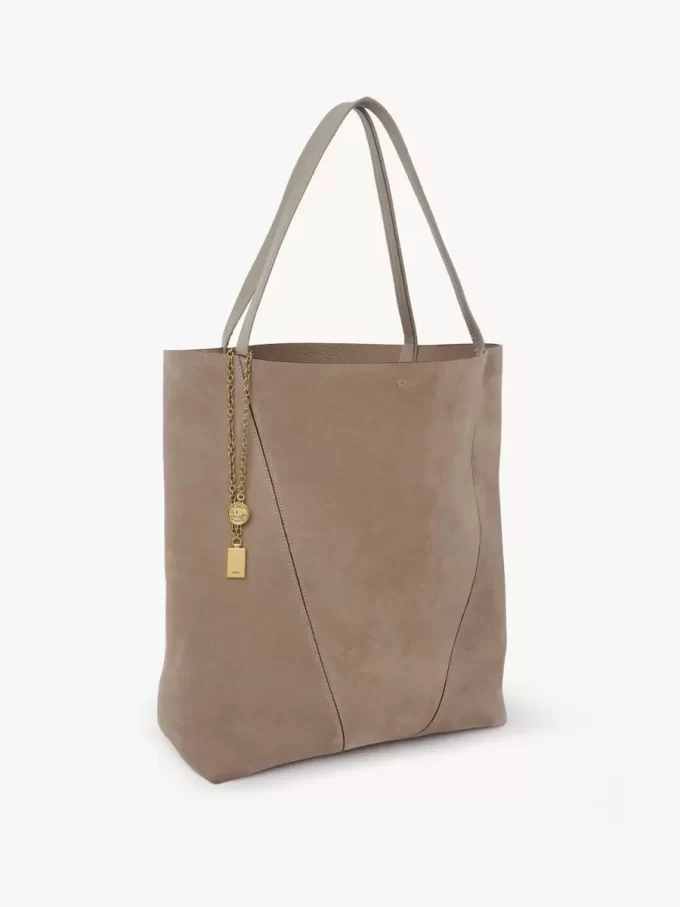 Grand sac cabas Chloé Spin en cuir suédé Grand sac cabas Chloé Spin en cuir suédé