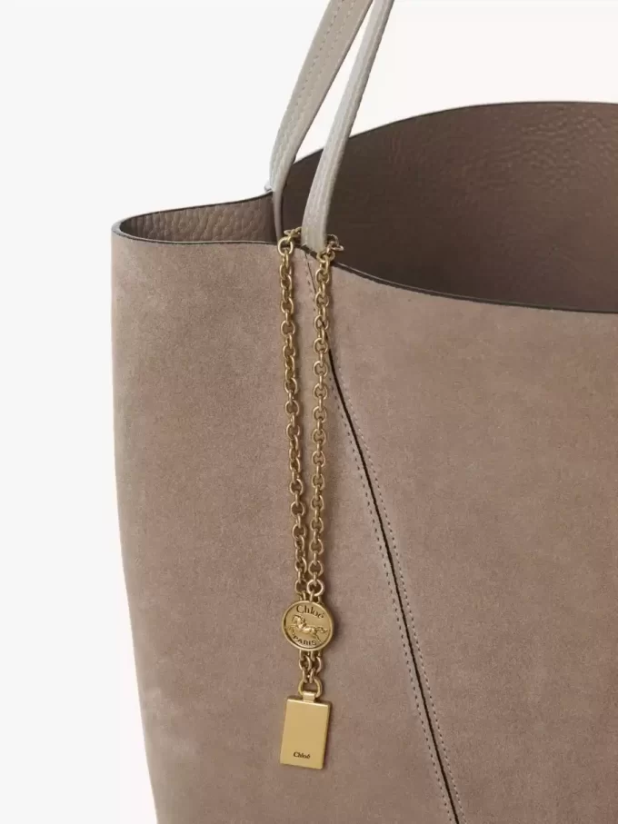 Grand sac cabas Chloé Spin en cuir suédé Grand sac cabas Chloé Spin en cuir suédé