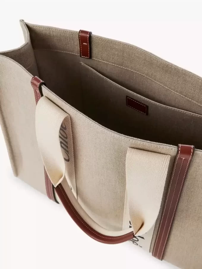 Grand sac fourre-tout Woody en lin Grand sac fourre-tout Woody en lin