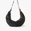 Grand sac hobo bracelet en cuir grainé