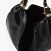 Grand sac hobo bracelet en cuir grainé