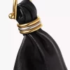 Grand sac hobo bracelet en cuir grainé