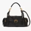 Grand sac photo en cuir brillant