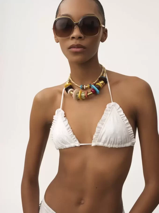 Haut de bikini à volants