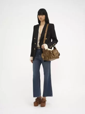 Jean bootcut court en denim