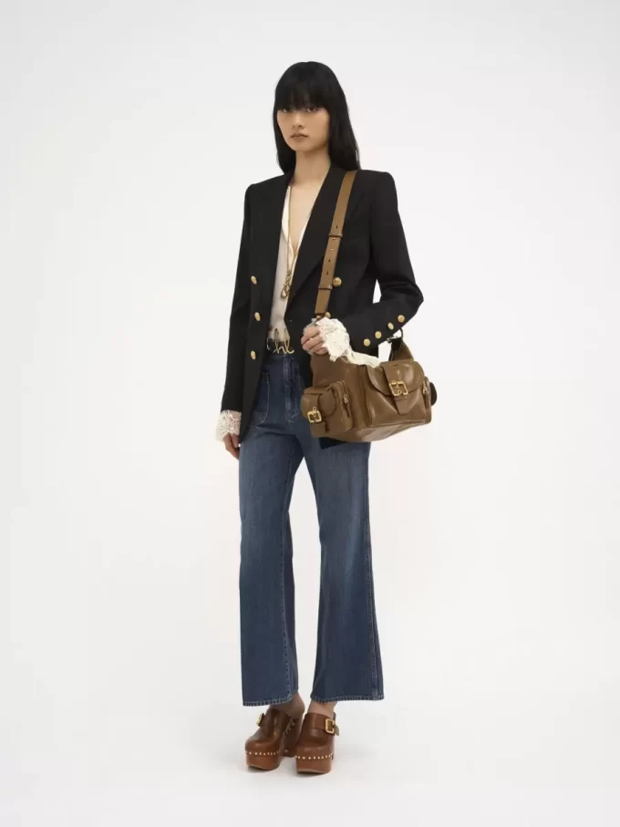Jean bootcut court en denim Jean bootcut court en denim