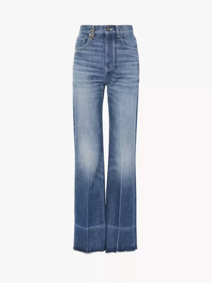 Jean bootcut taille haute en denim Jean bootcut taille haute en denim