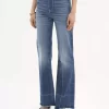 Jean bootcut taille haute en denim Jean bootcut taille haute en denim