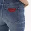 Jean bootcut taille haute en denim Jean bootcut taille haute en denim