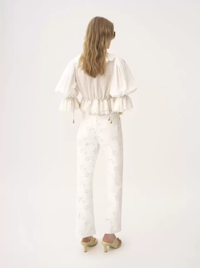 Jean court brodé en denim