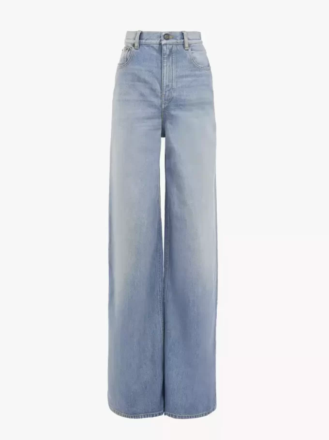 Jean large taille haute en denim Jean large taille haute en denim