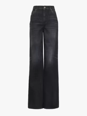 Jean large taille haute en denim Jean large taille haute en denim