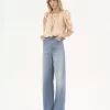Jean large taille haute en denim Jean large taille haute en denim