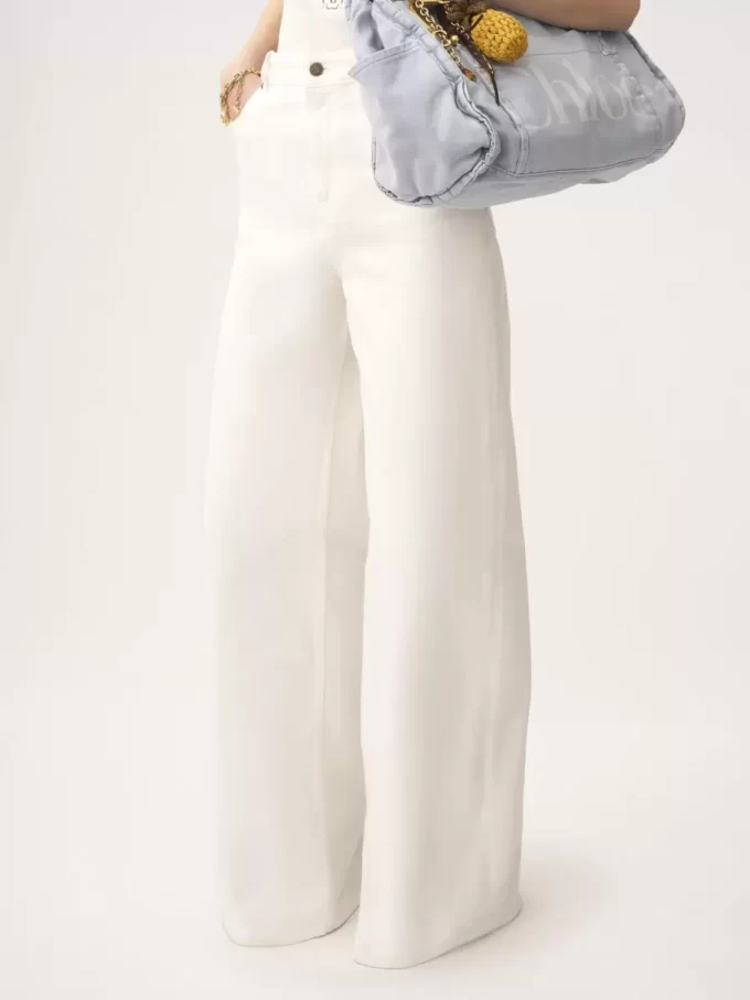 Jean large taille haute en denim Jean large taille haute en denim