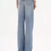 Jean large taille haute en denim Jean large taille haute en denim