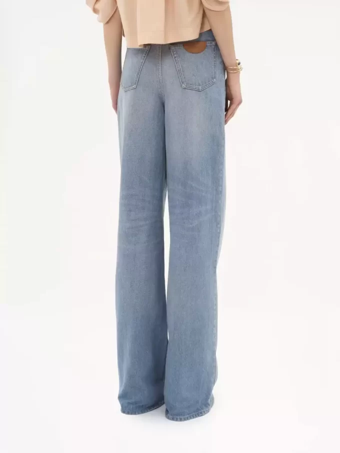 Jean large taille haute en denim Jean large taille haute en denim