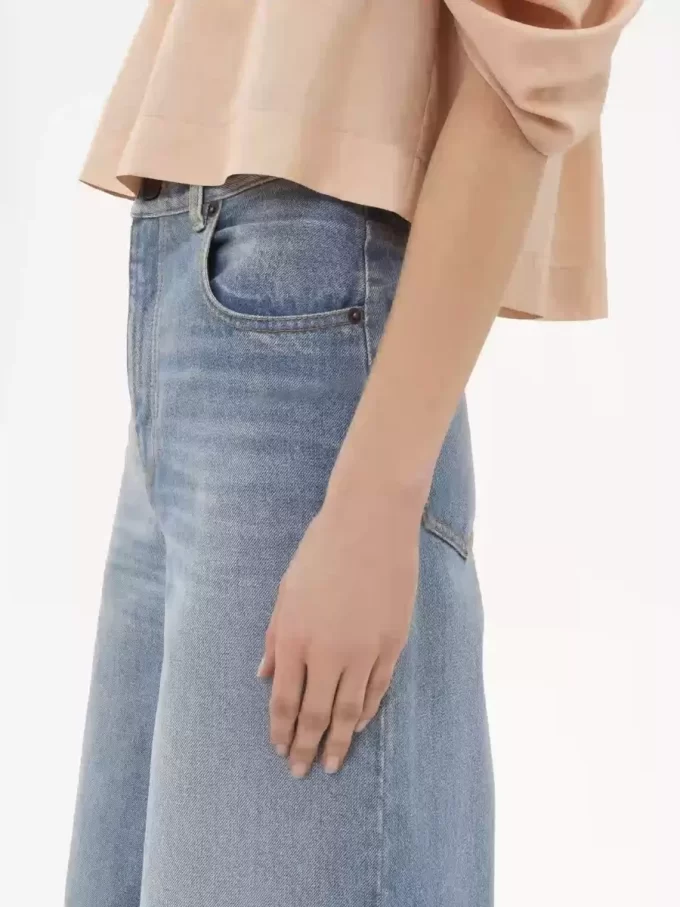 Jean large taille haute en denim Jean large taille haute en denim