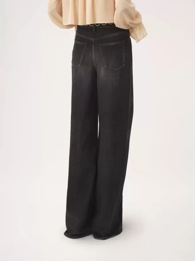Jean large taille haute en denim Jean large taille haute en denim