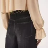 Jean large taille haute en denim Jean large taille haute en denim