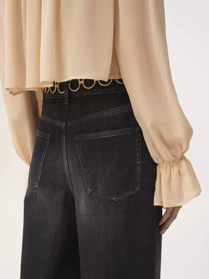 Jean large taille haute en denim Jean large taille haute en denim