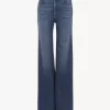 Jean évasé taille haute en denim Jean évasé taille haute en denim