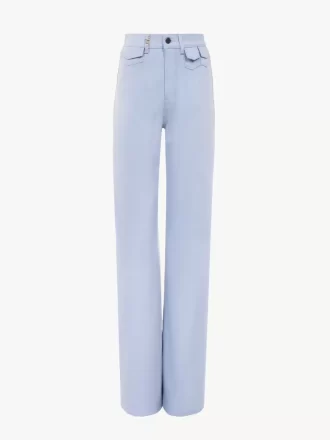 Jean évasé taille haute en denim
